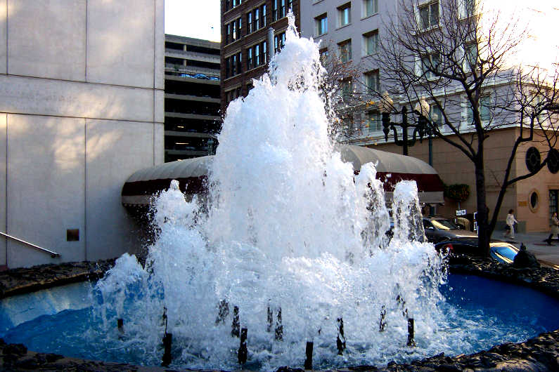 Bubbling Downtown San Francisco Water Fountain