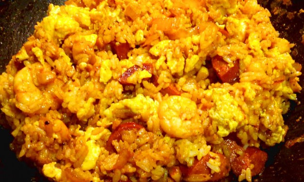 Day After Crab Boil Fried Rice Recipe
