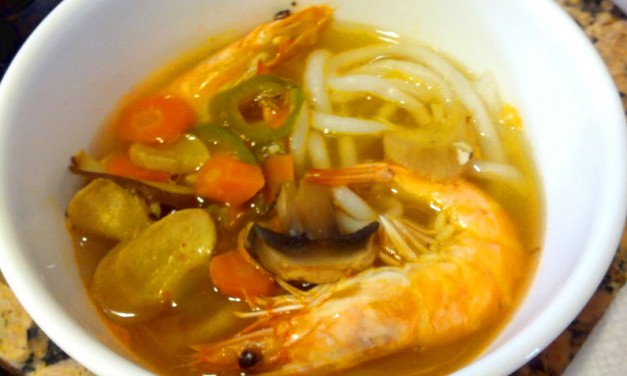 Simple Seafood Broth with Rice Noodles Recipe