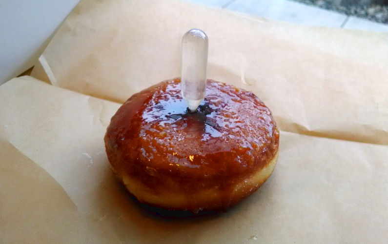 Creme Brulee Donut with a Shot of Cointreau at Portland's Blue Star