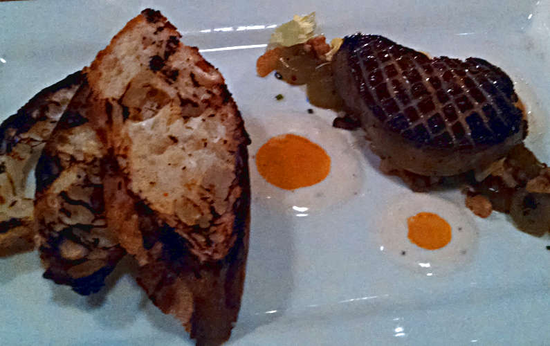Out of Focus Photo of Foie Gras at Portland Little Bird's