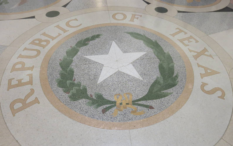 State Seal of the Republic of Texas on the Floor at the Texas Capitol