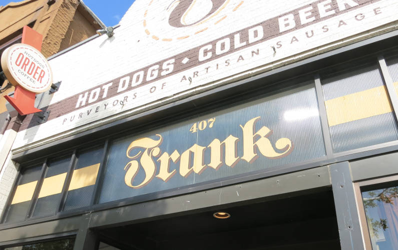 Overhead Signage for Frank Restaurant