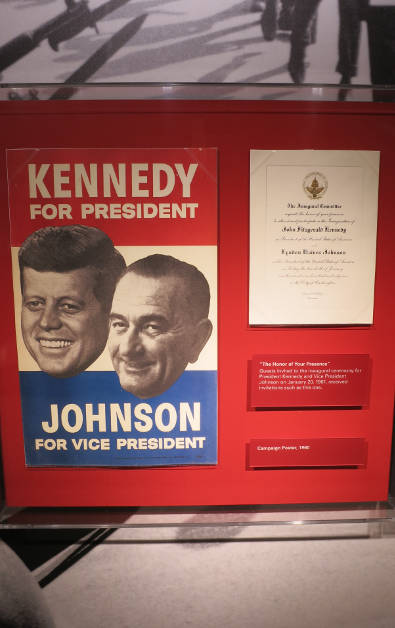 Old Presidential Posters for Kennedy and Lyndon B Johnson