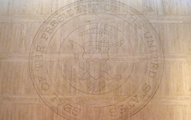 Seal of the President of the United States at the Lyndon B Johnson Library