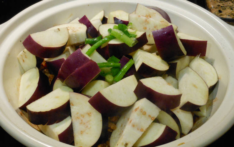 Adding Eggplant to the Clay Pot Recipe