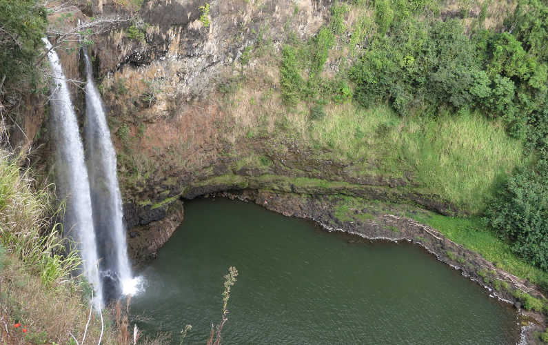 View of the Wailua Falls From the Street