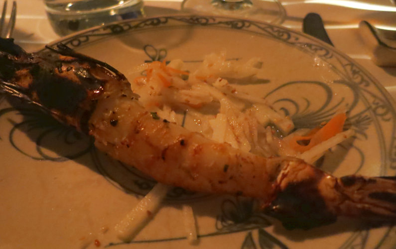 Close Up of Indochina Junk Shrimp Dinner