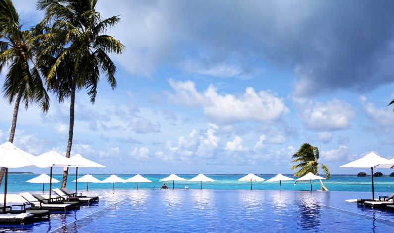 Beautiful Day Poolside at the Conrad Maldives
