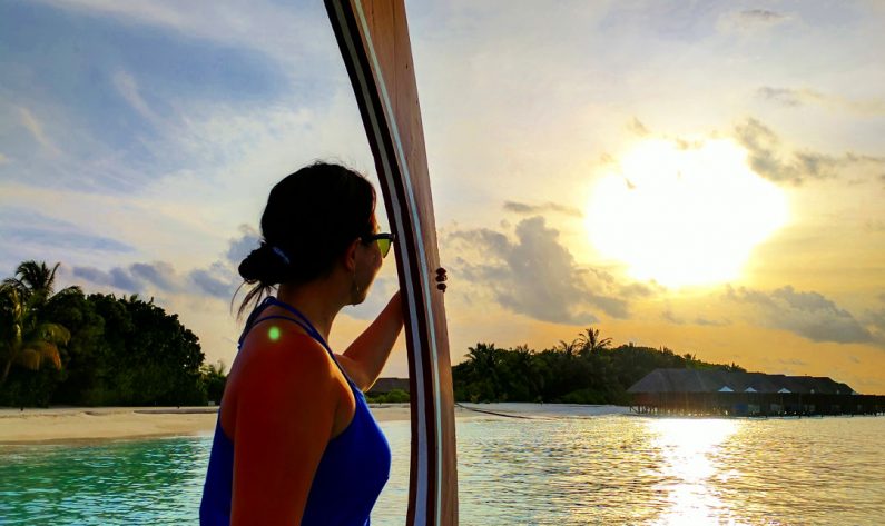 Nadia Sailing into the Sunset on the Conrad Maldives Ferry 2