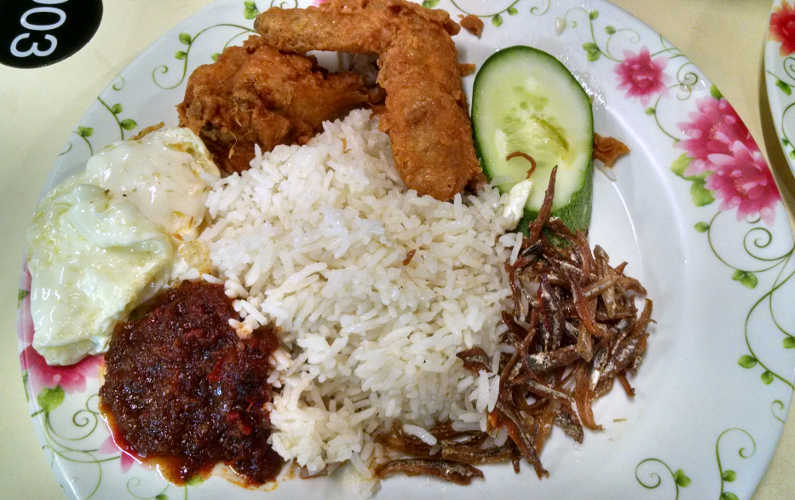 Eat Singapore Nasi Lemak at International Muslim Food Stall